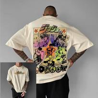 Japanese Anime Jojo Mens Clothing Harajuku Summer Y2k Graphic T Shirts Oversized Loose Cotton Womens Short Sleeve Tee Tops S