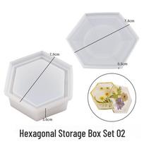 Poppy Epoxy Silicone Mold: Round, Square, Hexagonal, and Heart-Shaped Storage Boxes