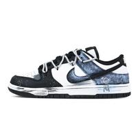 Nike Dunk Universe 1 Slip Resistant Abrasion Resistant Low top Skateboard Shoes Unisex Black Blue HF5441-100(Team773-1) 42.5