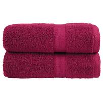 vidaXL Aukščiausios kokybės rankšluosčiai SOLUND, 2 vnt., bordo spalvos, 30x30 cm, 600 g/m²