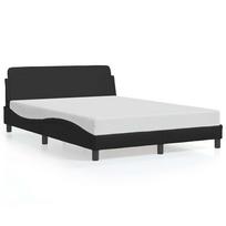 vidaXL Lovos rėmas Dover, juodas, 135x190 cm, dirbtinė oda