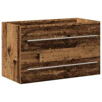 vidaXL Vonios kambario spintelė, praustuvas, senovinė mediena, 80x38,5x48 cm, inžinerinė mediena