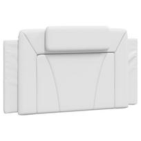 vidaXL Galvūgalio pagalvėlė Viana, balta, 100 cm, dirbtinė oda