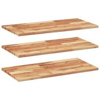 vidaXL Pakabinamos lentynos, 3 vnt., 100x40x2 cm, aliejumi dažyta akacijos masyvo mediena