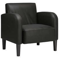 vidaXL Sofa-kėdė su porankiais, juoda, 54 cm, dirbtinė oda