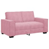 vidaXL Dvivietė sofa, rožinė, 160x78x84 cm, aksomas