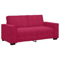 vidaXL Dvivietė sofa, vyno raudonumo, 180x78x84 cm, aksominė