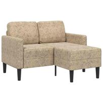 vidaXL Dvivietė sofa su šezlongu, L formos, šviesiai pilka, 125 cm, dirbtinė oda