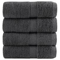 vidaXL Aukščiausios kokybės rankšluosčiai SOLUND, 4 vnt., antracito spalvos, 30x30 cm, 600 g/m²
