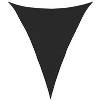 vidaXL Saulės skėtis, 160 g/m², trikampė, juoda, 3x4x4 m, HDPE