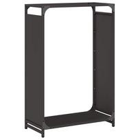 vidaXL Malkų lentyna, juoda, 60x28x90 cm, šaltai valcuotas plienas