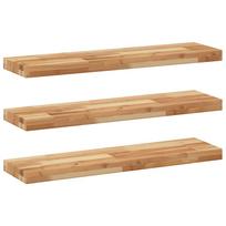 vidaXL Pakabinamos lentynos, 3 vnt., 80x20x4 cm, aliejumi dažyta, akacijos masyvas