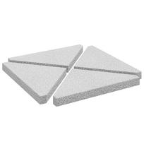 vidaXL Skėčio svorio plokštės, 4 vnt., pilkas granitas, trikampės, 14 kg