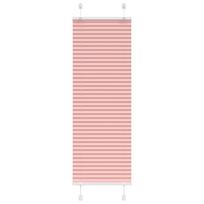 vidaXL Klostuotos žaliuzės, rožinės spalvos, 45x150 cm, audinys, plotis 44,4 cm, poliesteris