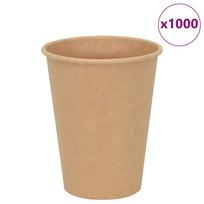 vidaXL Popieriniai kavos puodeliai, 1000 vnt., 12 uncijų, 300 ml, rudi