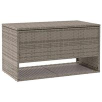 vidaXL Lauko pagalvėlių dėžė, pilka, 100x55x55,5 cm, poliratanas