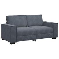 vidaXL Dvivietė sofa, tamsiai pilka, 180x78x84 cm, aksomas