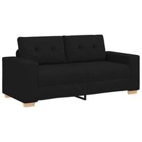vidaXL Dvivietė sofa, juoda, 180x77x82 cm, audinys