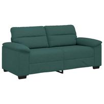vidaXL Dvivietė sofa, tamsiai žalia, 180x81x84 cm, audinys