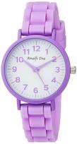 Analog Watch Amalfidia Waterproof Urethane Strap White Dial Purple [Arias] WW20050A-200 Women's violetinė
