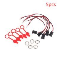 5/8/10Pcs USB Type-C Port 2Pin Charging Socket Female Mount Adapter with Cover Caps 3A Charging Interface for Electronics