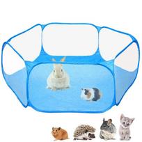 Portable Pet Cat Dog Cage Tent Playpen Folding Fence For Hamster Hedgehog Small Animals Breathable Puppy Cat Rabbit Guinea Pig mėlyna