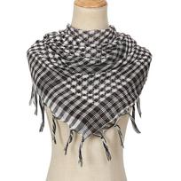 Arabų skara Didelė arabiška šemagija Galvos skara su kutu Kostiumo galvos kaklo skara Bandana Keffiyeh vyrams moterims tamsiai mėlyna spalva