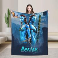 Neytiri Avatars The Way of Water Blanket Winter Soft Cozy Throw Blanket For Adults Girls Couch Chair Flannel Bedspread Bed Cover 75x90cm