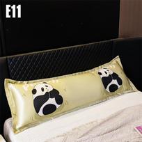 120/150/180cm Long Pillowcase Soft Satin Silk Pillow Cover Summer Cool Sleeping Pillowcase Wedding Couple Lover Pillow Case 48x120cm