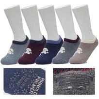 Arnold Palmer Winter Non-Slip Women's Thermal Socks No-shows 5 Pairs AP6821 Fleece-lined No-shows AP6821_5 pairs