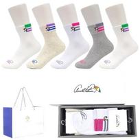 [Arnold Palmer] Women's Casual Ankle Socks Gift Set of 5 SL032 FREE