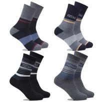 [Arnold Palmer] 8 Pairs of Men's Thick Winter Socks, Full-pile Socks, Thermal Socks, Fleece-lined Socks AP002_Black4Mouse4