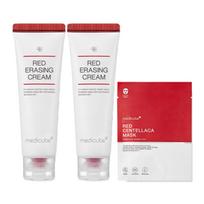 Medicube Red Erasing Cream, Skin Texture Refining & Brightening Care, 50ml (2-Pack + 1 Bonus Mask)