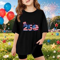 Kids Short Sleeve T Shirt Casual Loose Fit Top Graphic Print 250 Design Comfortable Cotton Blend Fabric Suitable for Everyday Wear 160 juoda