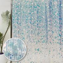 5+18mm Shiny Reflective Stage Clothing Sequin Dense Mesh Packaging Fabric Wedding Decoration Background Dress Diy Sewing 100x150cm