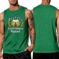 Men's Sleeveless Tank Top Casual Loose Fit Summer Muscle Shirt Oktoberfest Graphic Printed Vest Comfortable Cotton Blend XXXL žalia