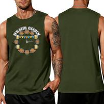 Men's Casual Sleeveless Tank Top Loose Fit Summer Daily Wear Muscle Shirt Printed Graphic Design Lightweight Comfortable L
