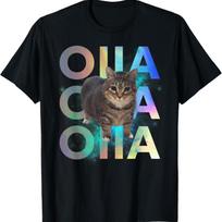 Funny OIIA OIIA Spinning Cat Meme Funny Brainrot Ethel Space unisex unisex Kids T-Shirt S įvairiaspalvis