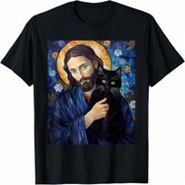 Jesus Riding Dinosaur UFO Alien Cross Religious Retro God T-Shirt S įvairiaspalvis