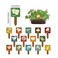 Garden Plant Markers 15 Pieces T-shape Signs Tags Markers Horticultural Fruit and Vegetable Labels for Fruit Flower Tree