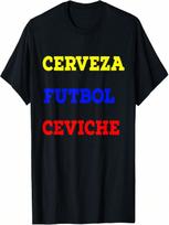 Cerveza Futbol Ceviche Ecuador Flag Soccer Sports Team T-Shirt S įvairiaspalvis