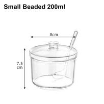 1Pcs Durable Transparent Spices Bottles Acrylic Clear Seasoning Jars S/M/L with Spoon Condiment Box