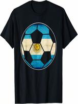 Argentina Flag On Soccer Ball Soccer Lover unisex unisex Boys T-Shirt S įvairiaspalvis