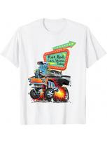 Hot Rod Retro Roadside Billboards Vintage Fifties Signage T-Shirt S įvairiaspalvis