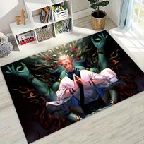 Anime Jujutsu Kaisen Yuji Satoru Cartoon Rug for Bedroom Living Room Sofa Home Doormat Decor, Large Kids Play Non-slip Floor Mat 40x60cm( 15x23in )