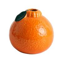 Orange Shaped Decorative Ceramic Bud Vase, Modern Fruit Design Small Hydroponic Planter for Home, Room, Office, Tabletop Decor oranžinė