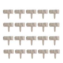 20Pcs Imitation Stone Garden Fence with Stake No Dig DIY Outdoor Yard Landscape Edging Border Path Lawn Flower Bed Decorative Fence 20PCS pilka