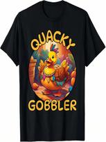 Thanksgiving Quacky Gobbler Cruise Duck Turkey Feathers Fun T-Shirt S įvairiaspalvis