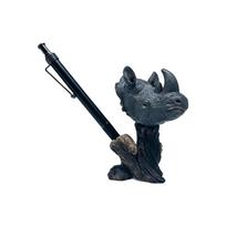 Rhino Desk Pen Holder Stand Multifunctional Desktop Organizer Office Storage Accessory Sculpture for Home and Workstation Use one size