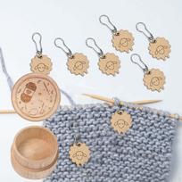 8Pcs Knitting Stitch Markers Animal Shaped Handmade Reusable Storage Case Smooth Crochet